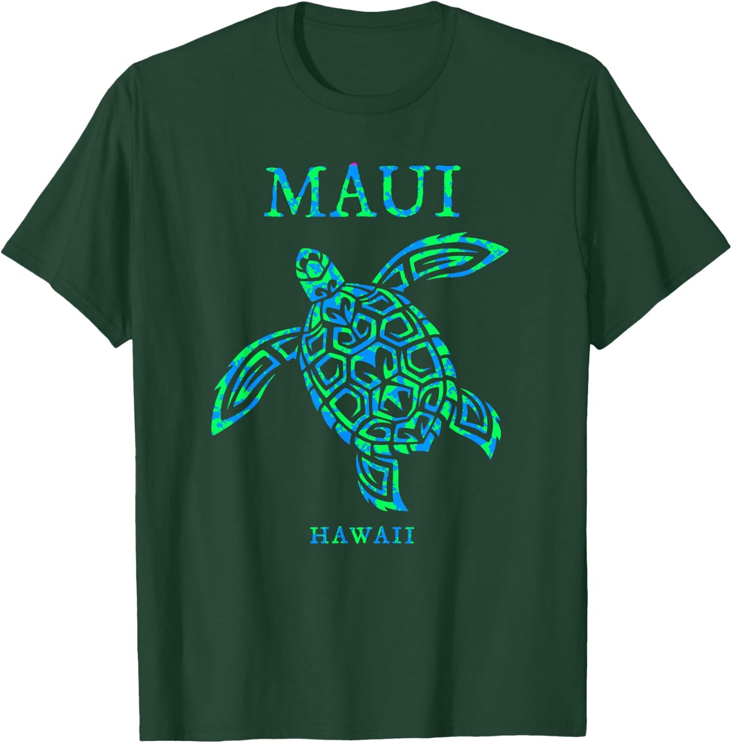 Maui Hawaii Sea Turtle Boys Girls Vacation Souvenir T-Shirt - T-Shirt | Forest