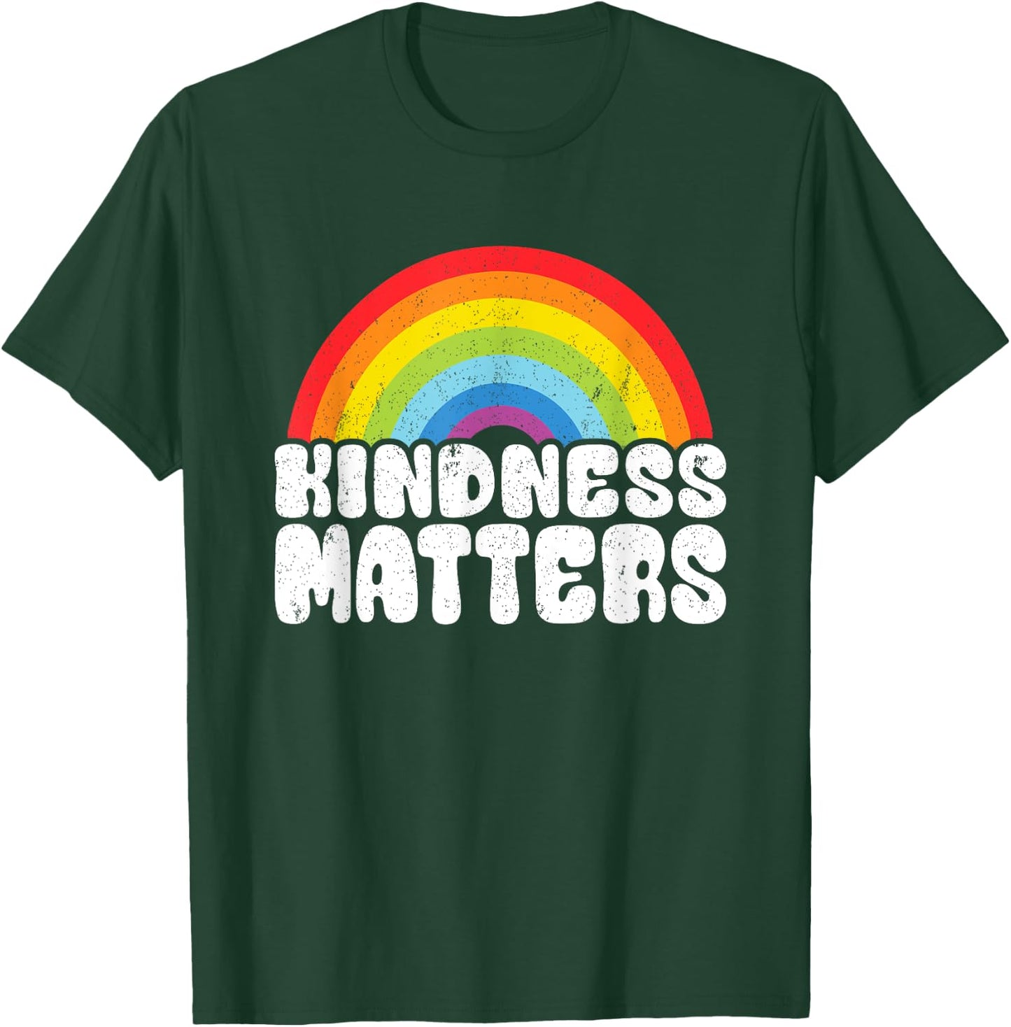 Positive Anti Bullying Rainbow Sped Teacher Kindness Matters Men Women Kids T-Shirt - T-Shirt | Forest