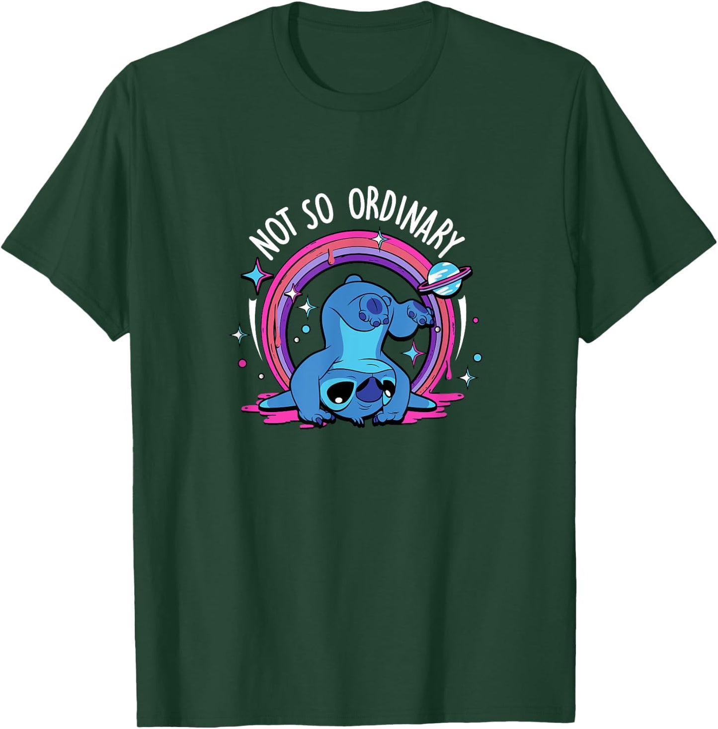 Disney Lilo & Stitch Not So Ordinary Playful Stitch Poster T-Shirt - T-Shirt | Forest