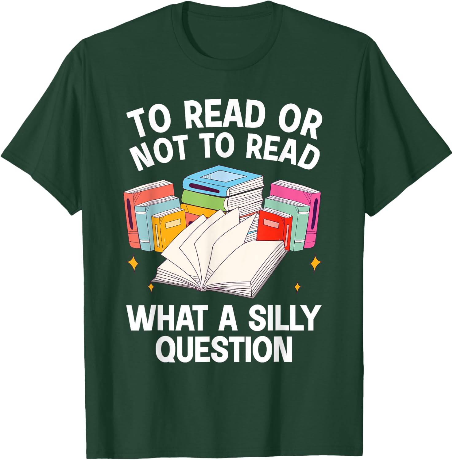 Cute Book Design Women Bookworm Reader Book Lover T-Shirt - T-Shirt | Forest