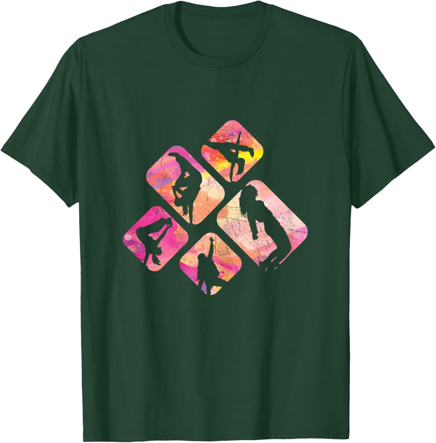Girls Breakdance Gear Breakdancing Class Retro Breakdancer T-Shirt - T-Shirt | Forest