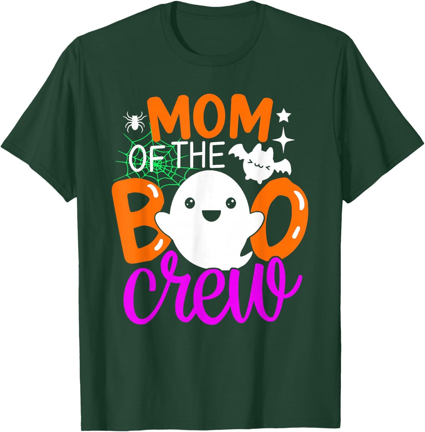 Mom Of The Boo Crew Funny Halloween Family Matching T-Shirt - T-Shirt | Forest