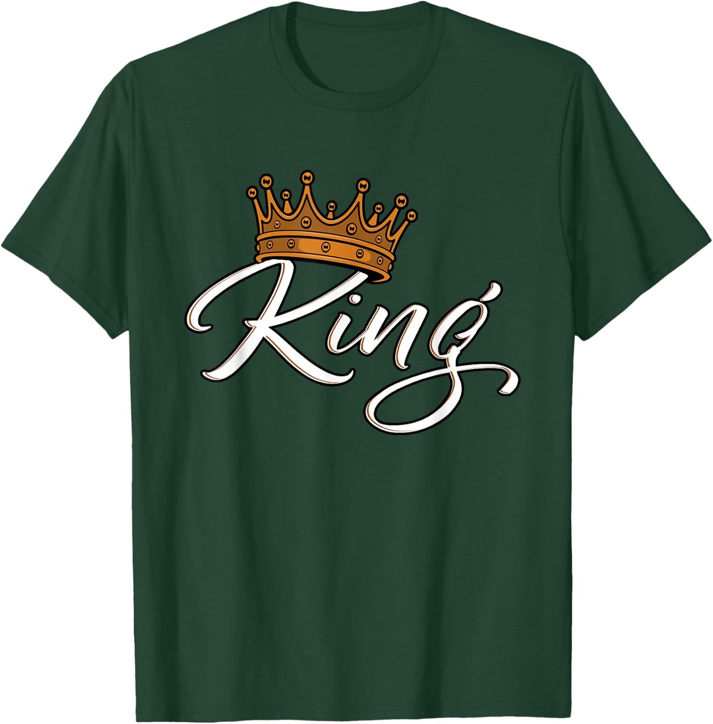 Crown with writing KING T-Shirt - T-Shirt | Forest