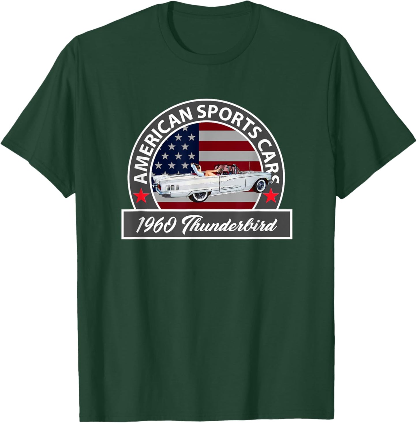 Classic Cars, 1960's, 1960 Thunderbirds, Convertibles, Tbird T-Shirt - T-Shirt | Forest