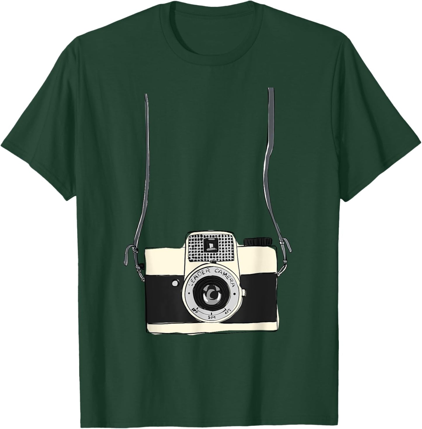 Fake Tourist Camera Holiday Vacation Photographer Funny T-Shirt - T-Shirt | Forest