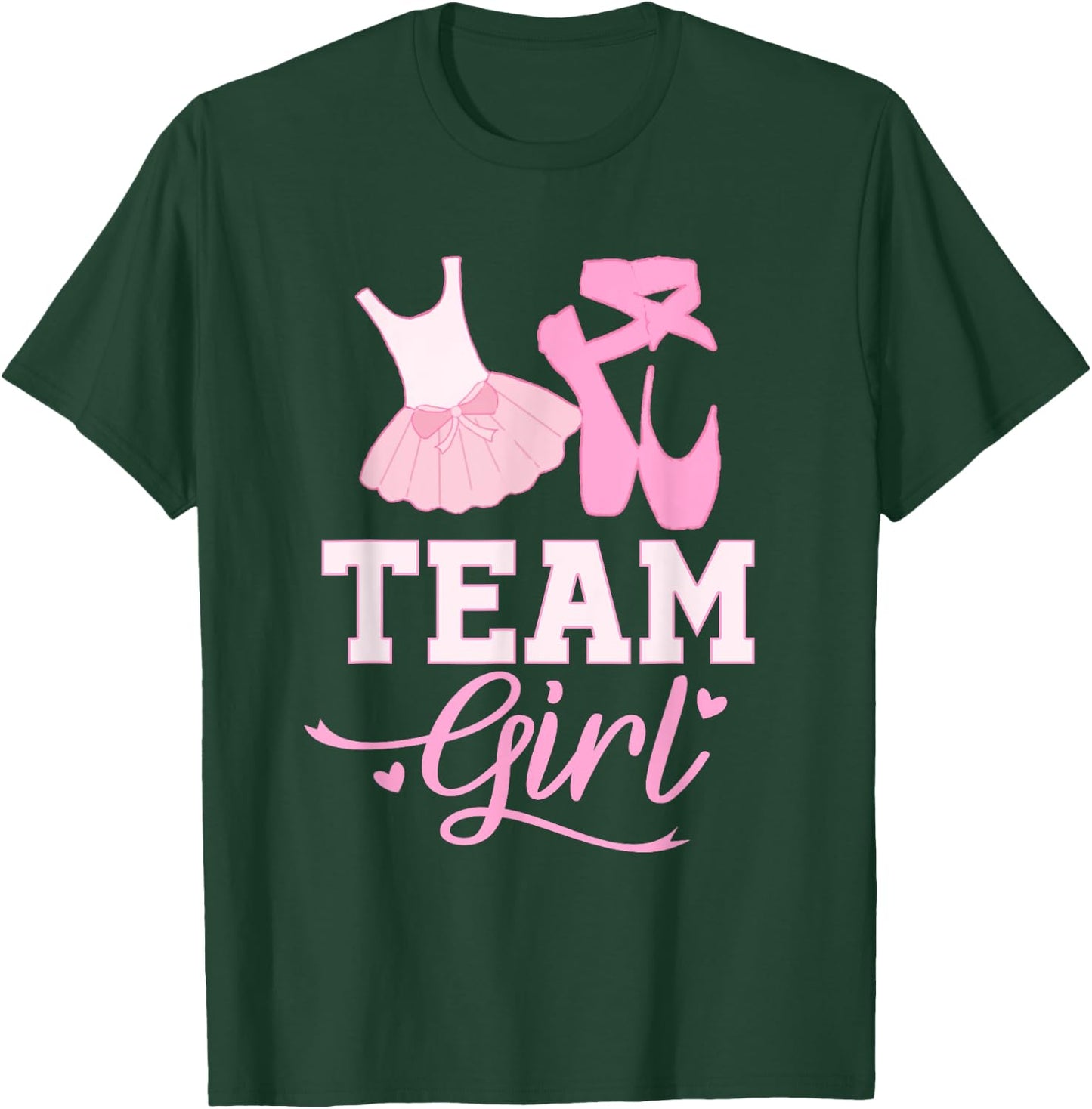 Team Girl Tutu Gender Reveal Shirt Baby Shower Party T-Shirt - T-Shirt | Forest