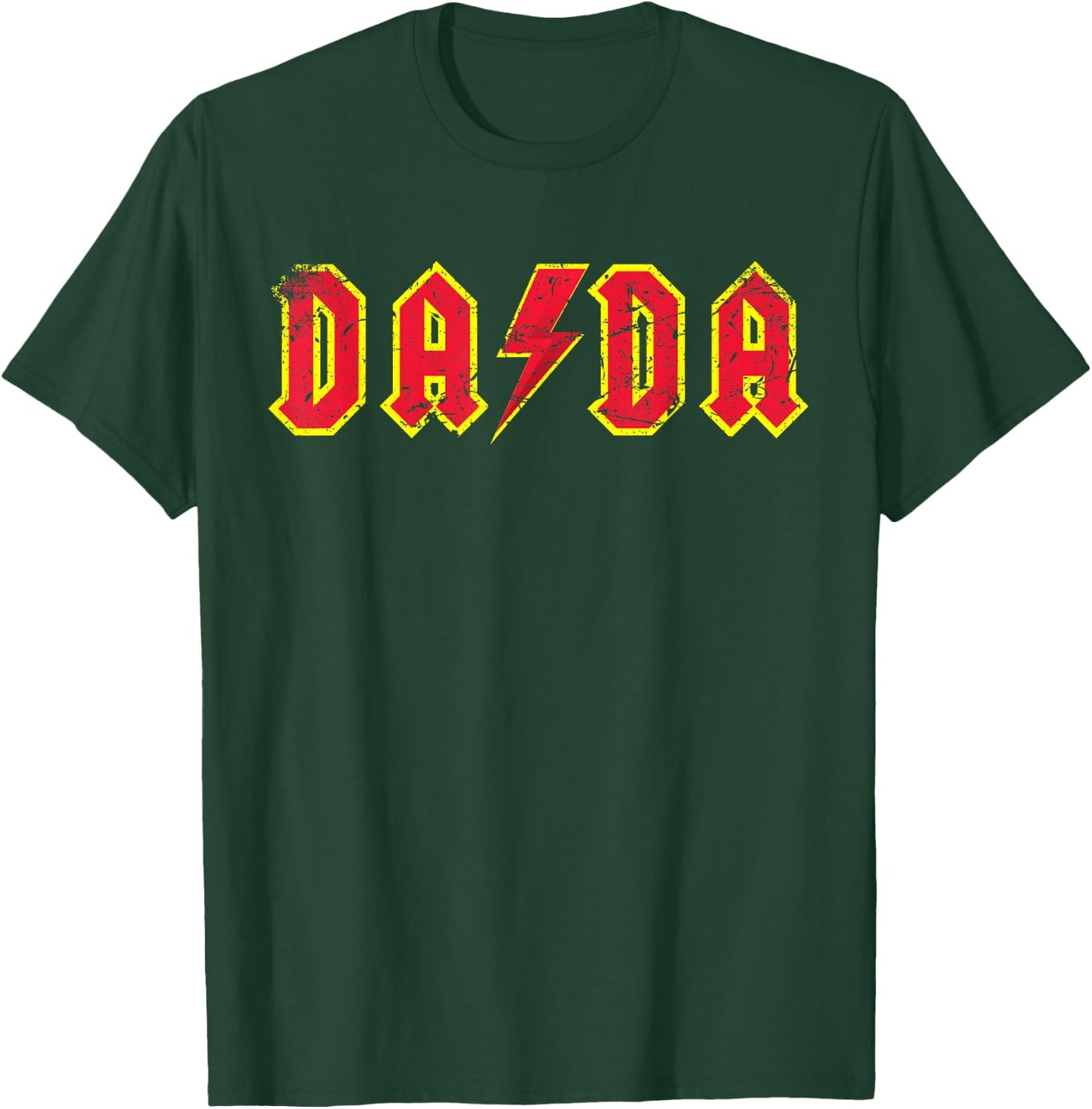 Dada Rocks: Rock and Roll Father's Day New Dads Distressed T-Shirt - T-Shirt | Forest