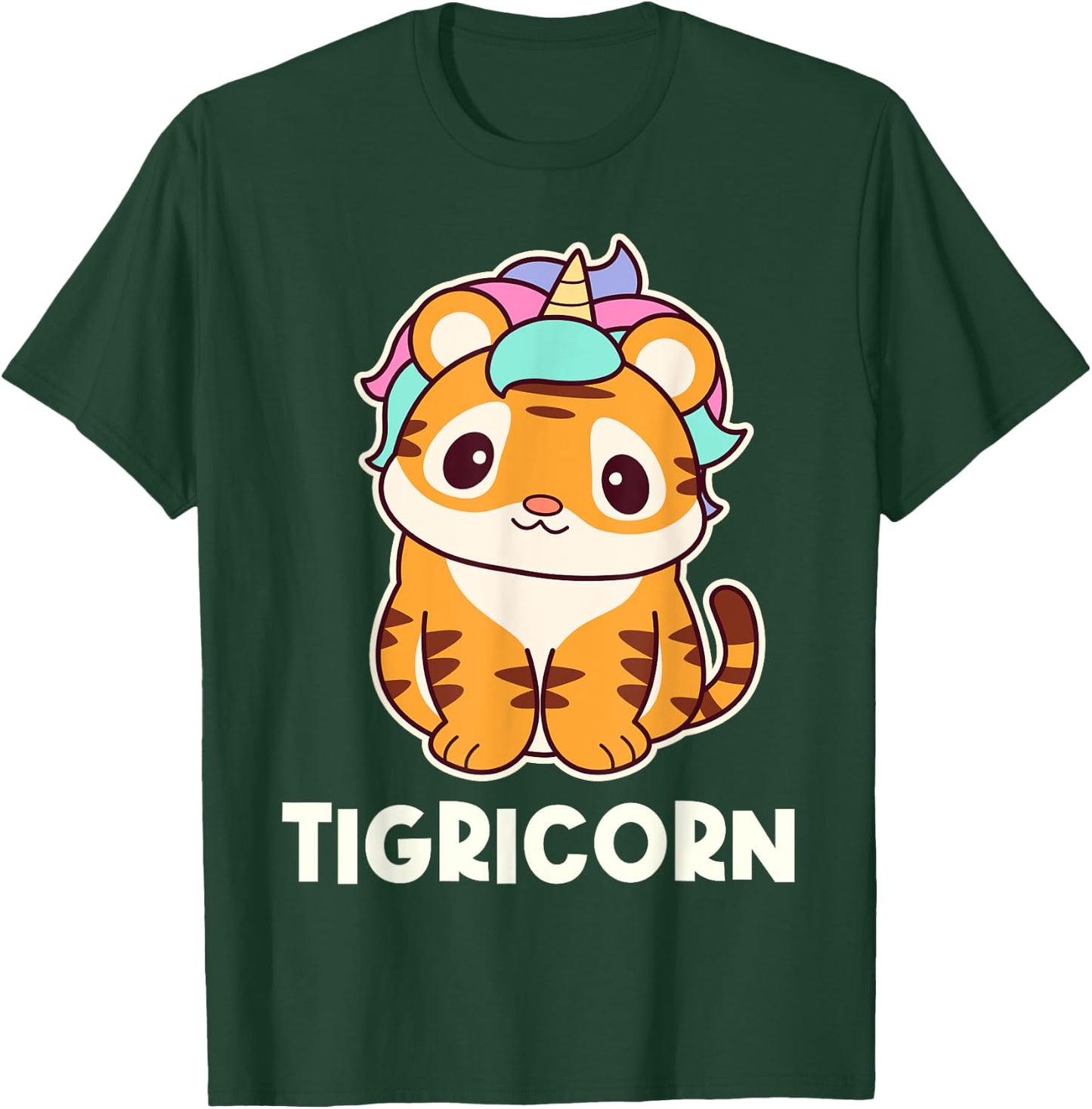 Tigricorn - Cute Unicorn Tiger T-Shirt - T-Shirt | Forest