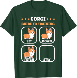 Funny Corgi Guide to trainig Dog Owner Corgi Women Girls Kids T-Shirt - T-Shirt | Forest