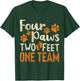 Four Paws Two Feet One Team Funny Dog Trainer Training T-Shirt - T-Shirt | Forest