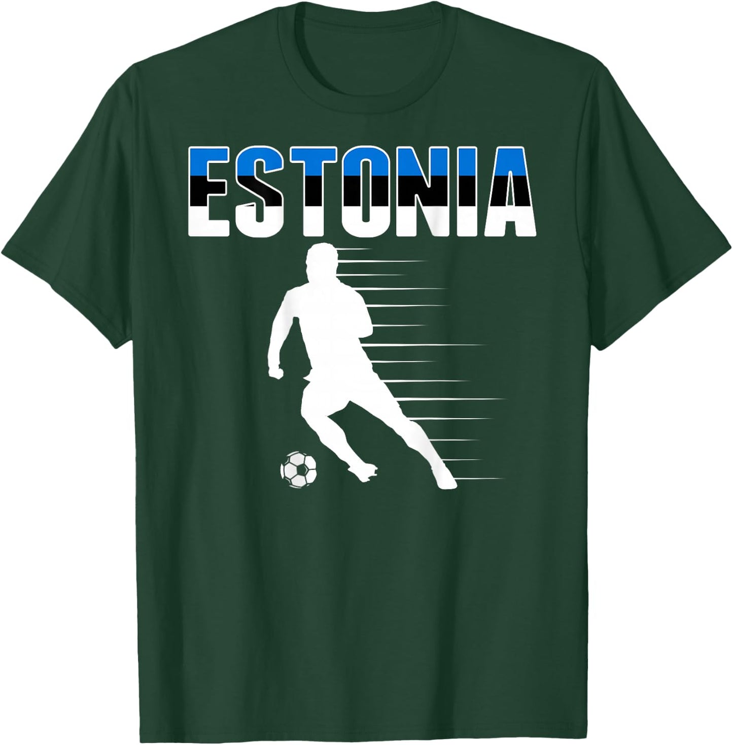 Estonia Soccer Lovers Jersey Estonian Flag Football Players T-Shirt - T-Shirt | Forest