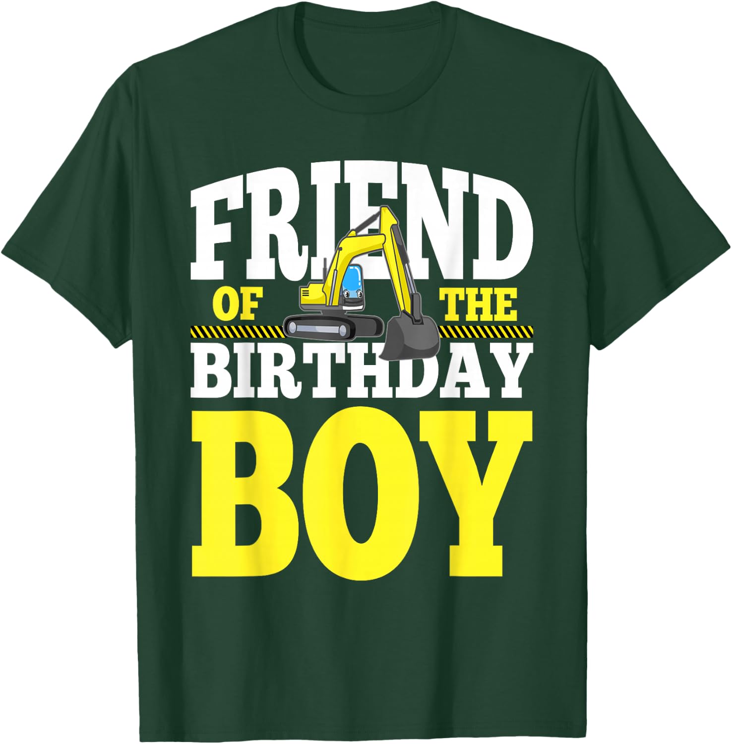 Friend Of The Birthday Boy Construction Family Matching T-Shirt - T-Shirt | Forest