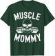 Muscle Mommy Weightlifter mom cool skull gym mother workout T-Shirt - T-Shirt | Forest