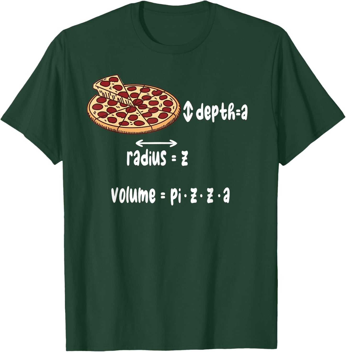 Math and Pizza for Mathematicians T-Shirt - T-Shirt | Forest