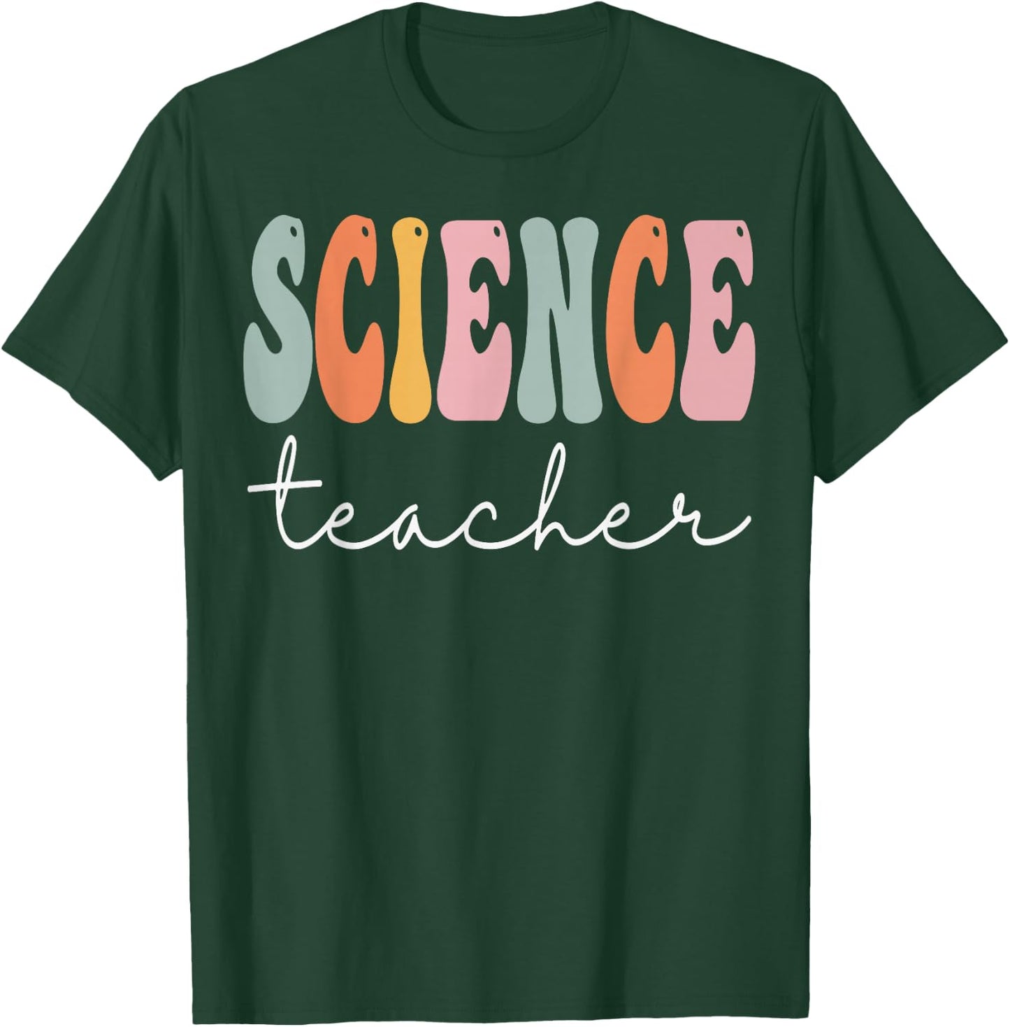 Science Teacher Groovy Appreciation Day Hello Back To School T-Shirt - T-Shirt | Forest