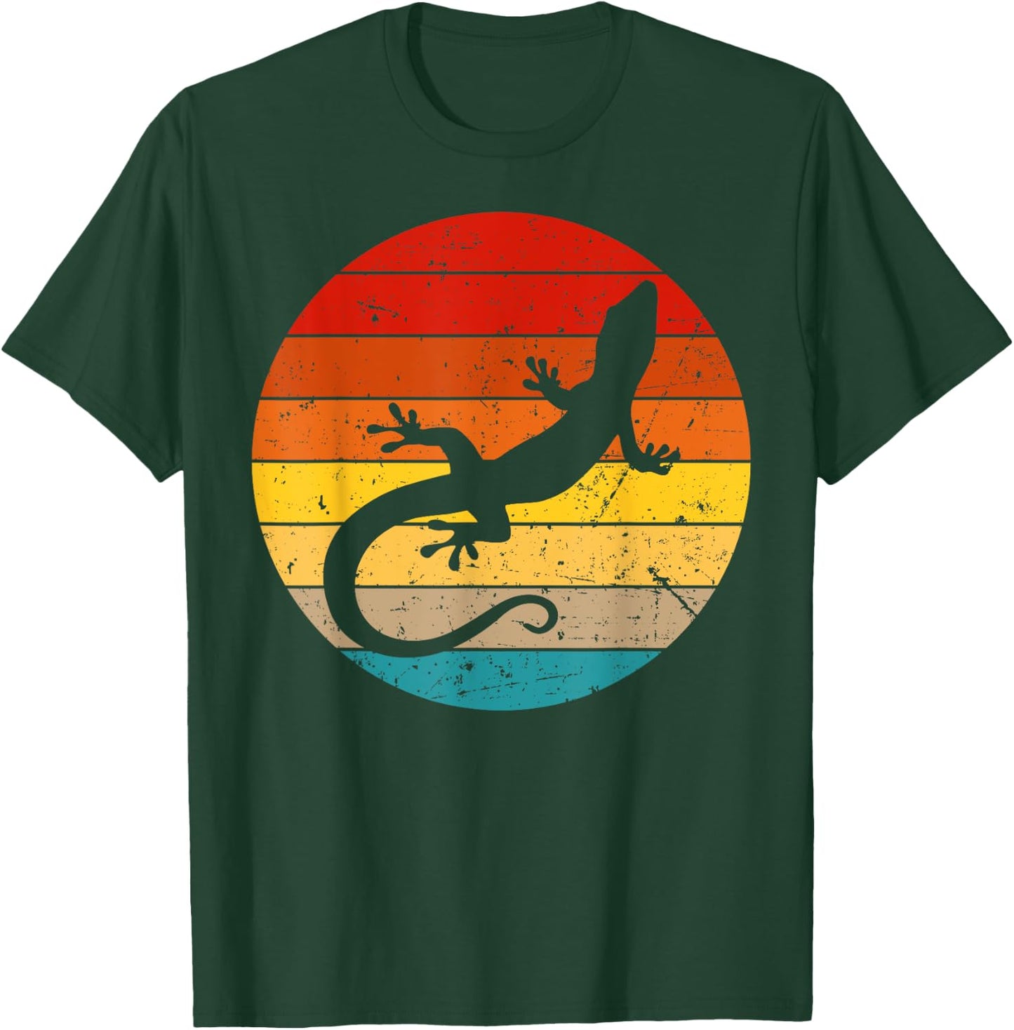 Cool Lizard Women Boy Vintage Crested Leopard Gecko T-Shirt - T-Shirt | Forest