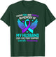 I Wear Teal And Purple For My Husband Suicide Prevention T-Shirt - T-Shirt | Forest
