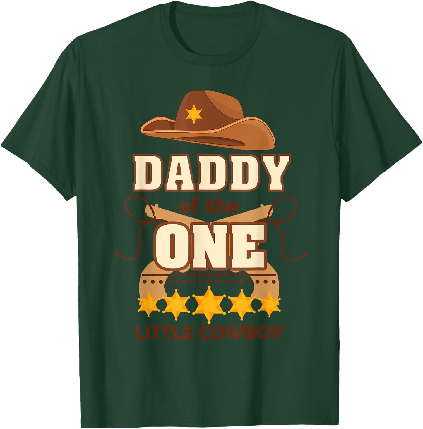 Boy 1st Birthday Daddy Cowboy Rodeo Western First Bday Party T-Shirt - T-Shirt | Forest