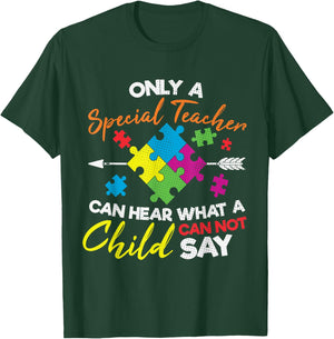 Special Ed Teacher Understand Autistic Kids Autism Awareness T-Shirt - T-Shirt | Forest