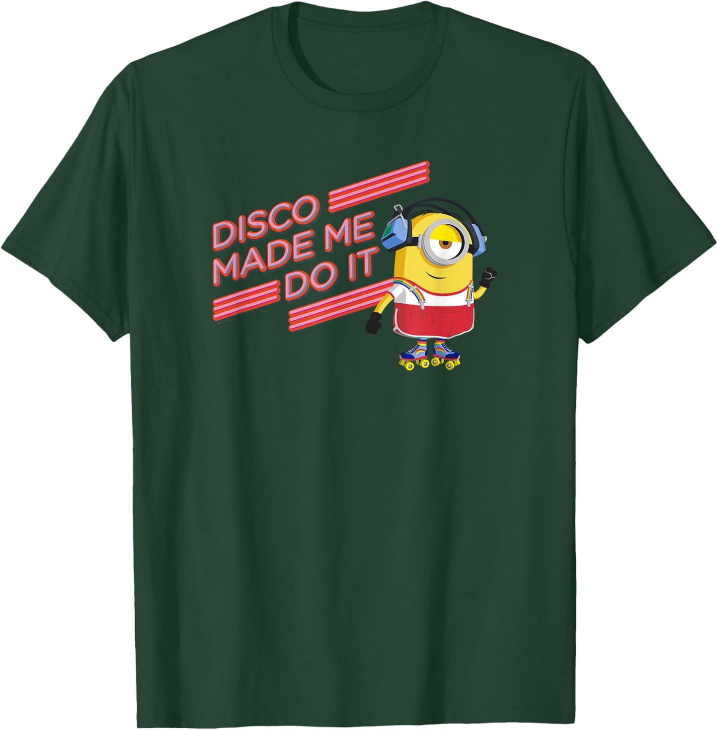 Minions Stuart Roller Skating Disco Made Me Do It T-Shirt - T-Shirt | Forest