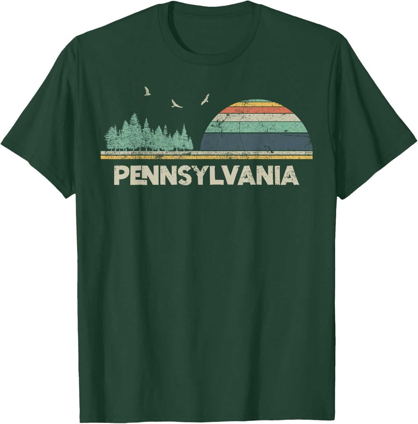 Pennsylvania Keystone State Philadelphia Pittsburgh T-Shirt - T-Shirt | Forest