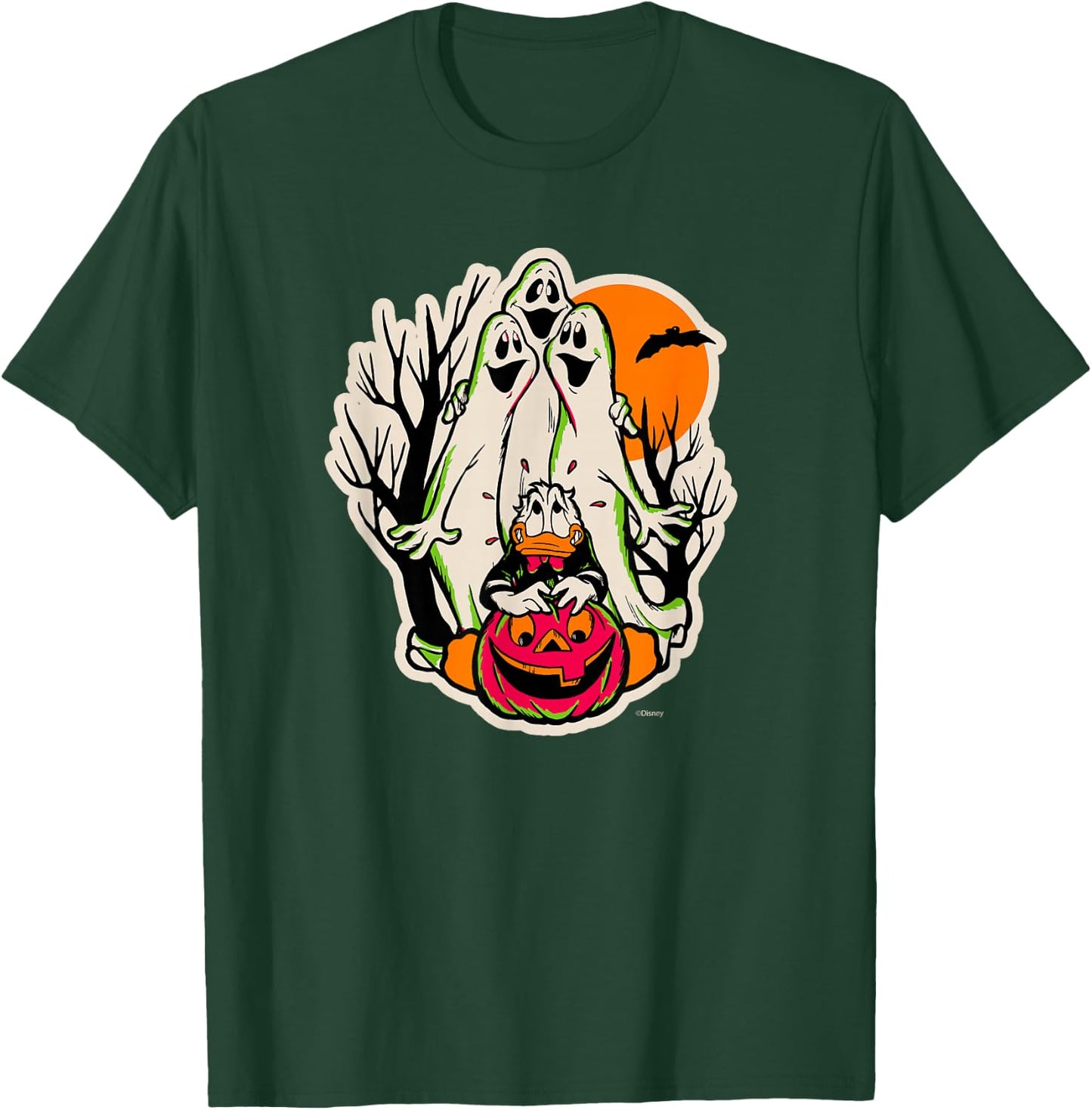Disney 100 Donald Duck Trick or Treat Ghosts Halloween D100 T-Shirt - T-Shirt | Forest