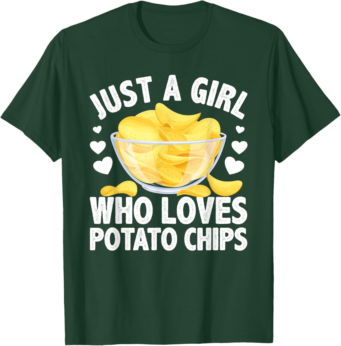 Cool Potato Chip Girls Kids Bag Chips Snack Food T-Shirt - T-Shirt | Forest