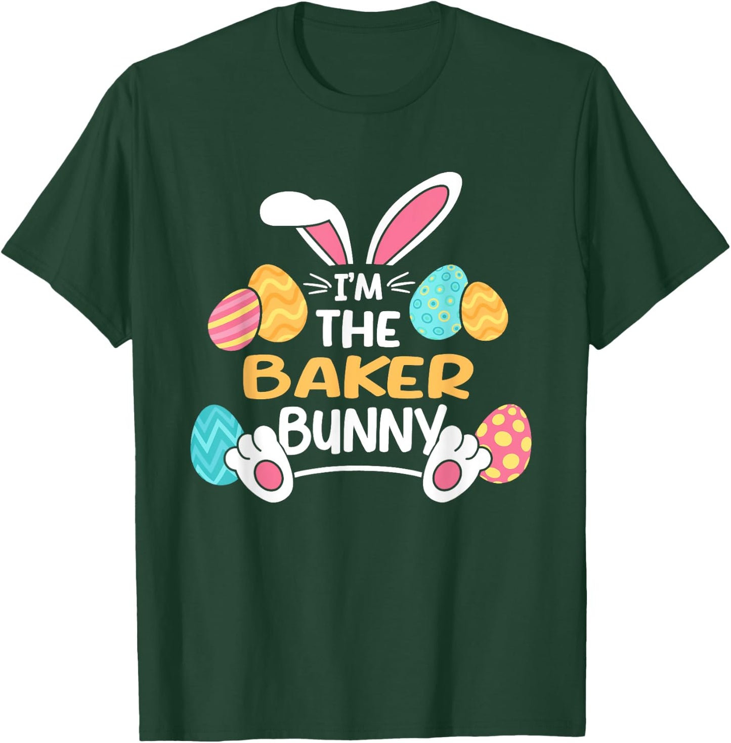 Im The Baker Bunny Baking Easter Pastry Chef T-Shirt - T-Shirt | Forest