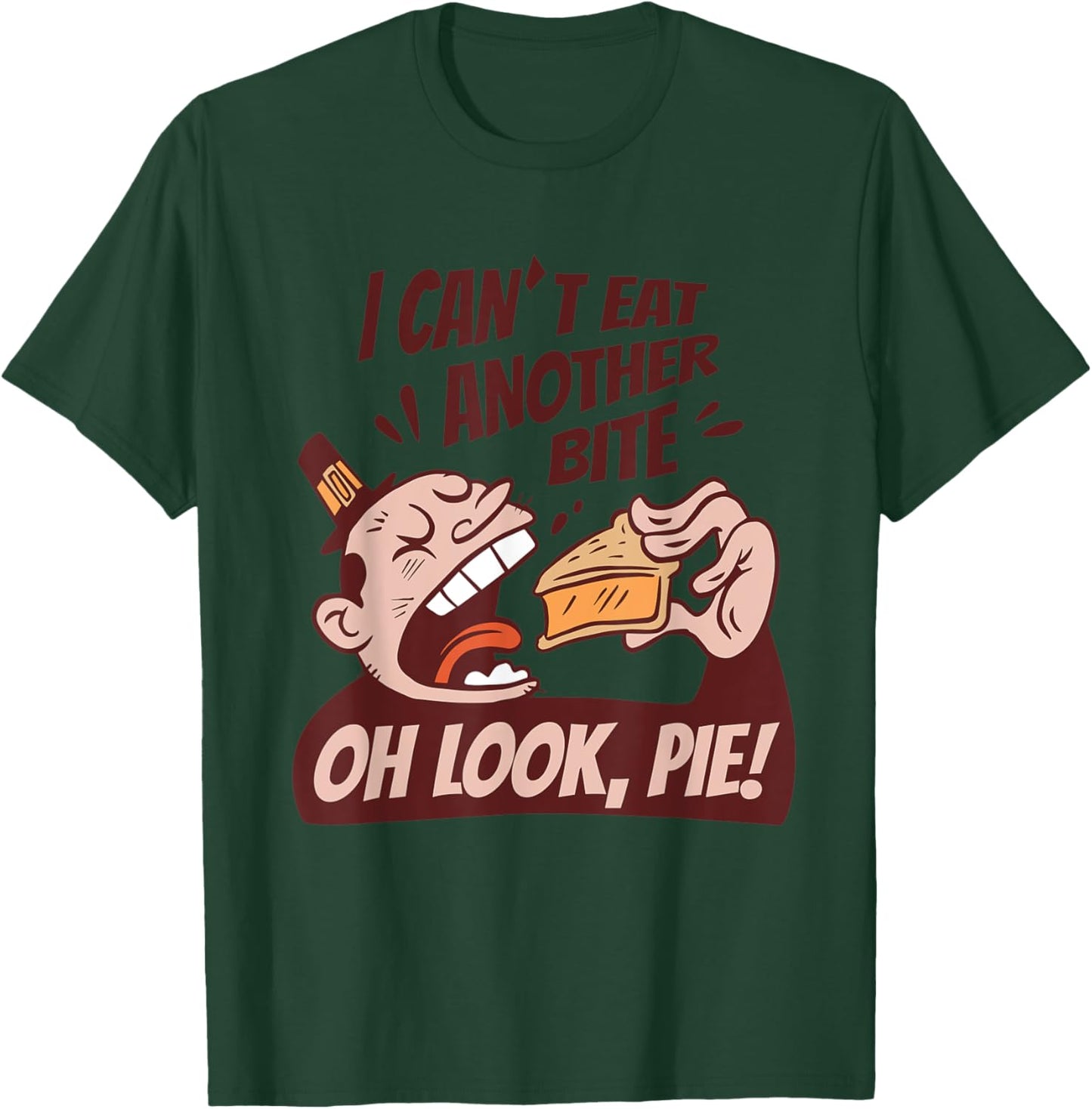 Thanksgiving I Can't Eat Another Bite Thankful T-Shirt - T-Shirt | Forest