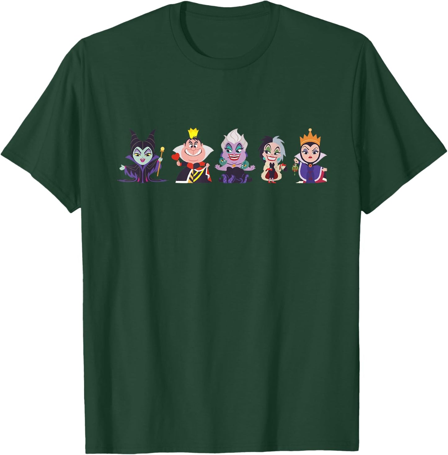 Disney Villains Kawaii Chibi Evil Queens Small T-Shirt - T-Shirt | Forest
