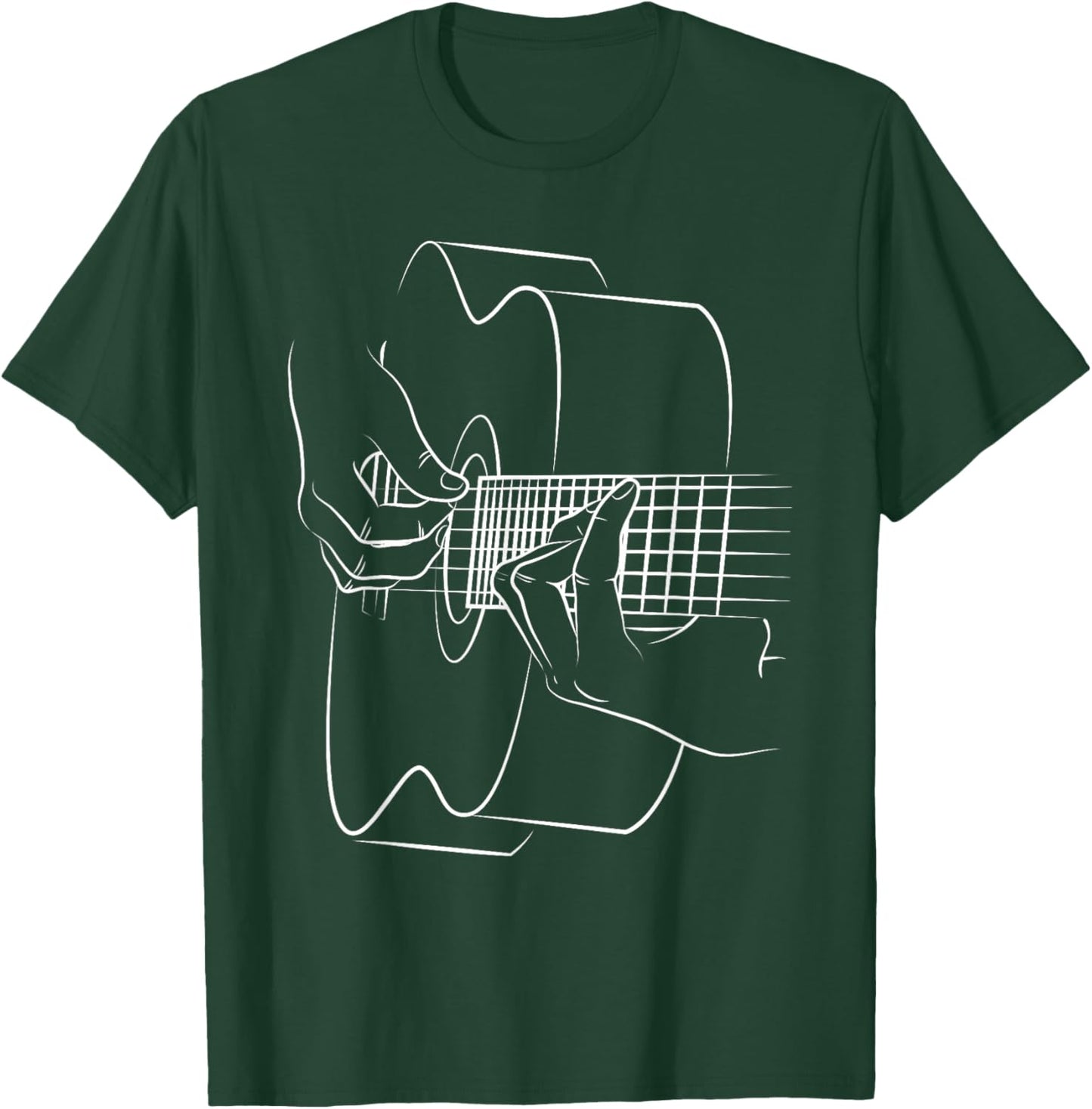 Cool Acoustic Guitar Women Acoustic Guitar Player T-Shirt - T-Shirt | Forest