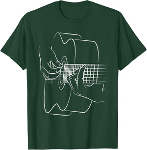Cool Acoustic Guitar Women Acoustic Guitar Player T-Shirt - T-Shirt | Forest