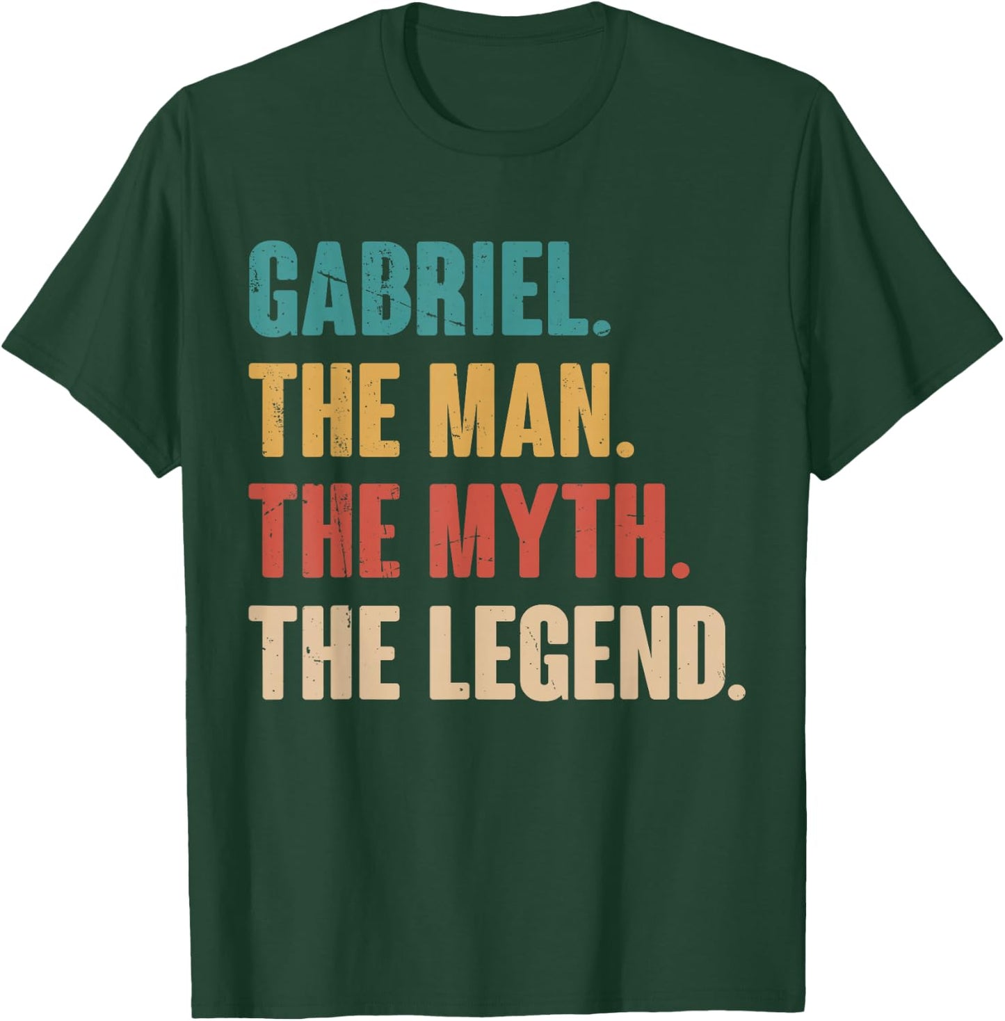 Gabriel The Man The Myth The Legend Retro Gift Gabriel T-Shirt - T-Shirt | Forest
