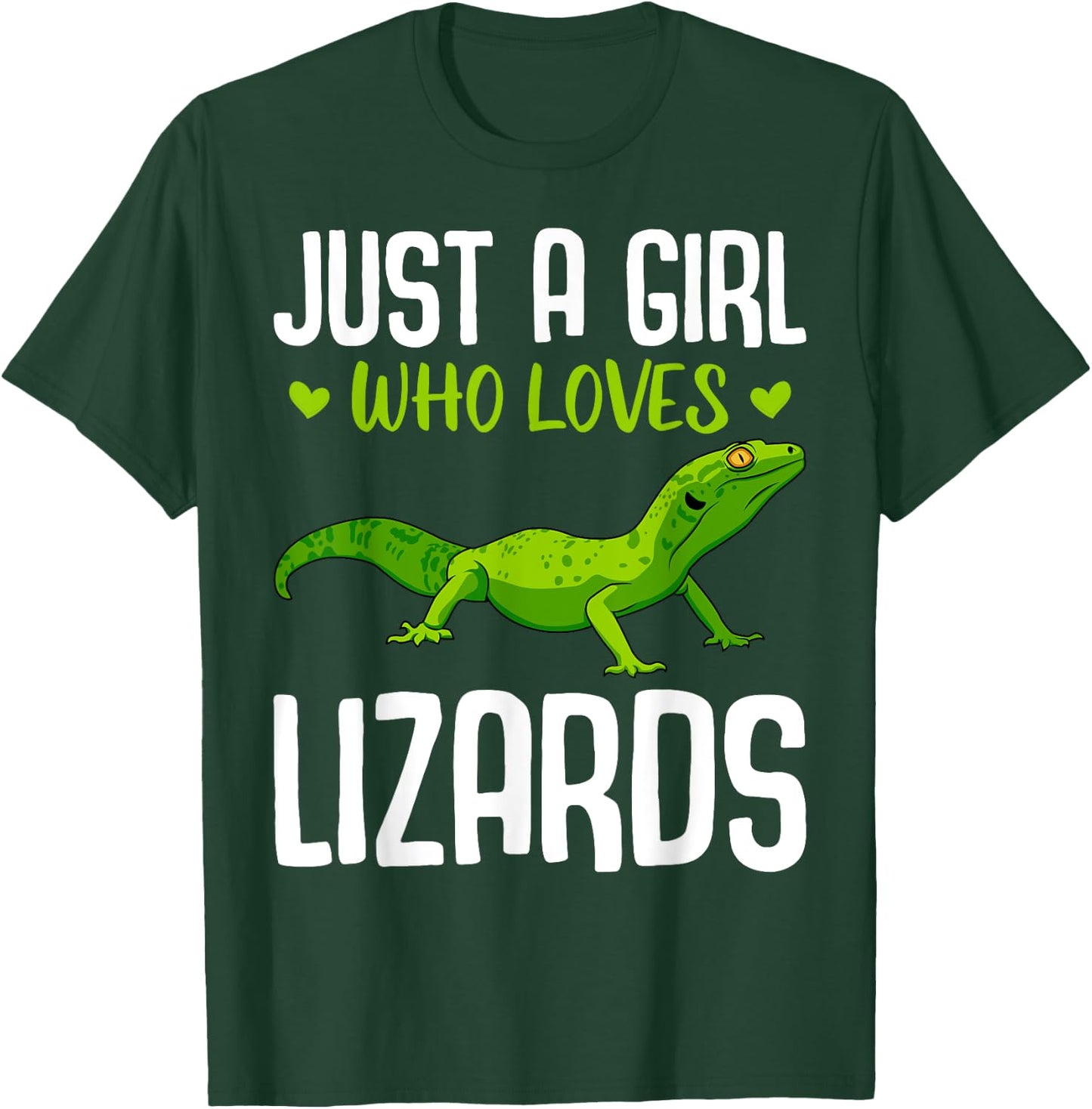 Funny Lizard Designs For Girls Kids Reptile Herpetologists T-Shirt - T-Shirt | Forest