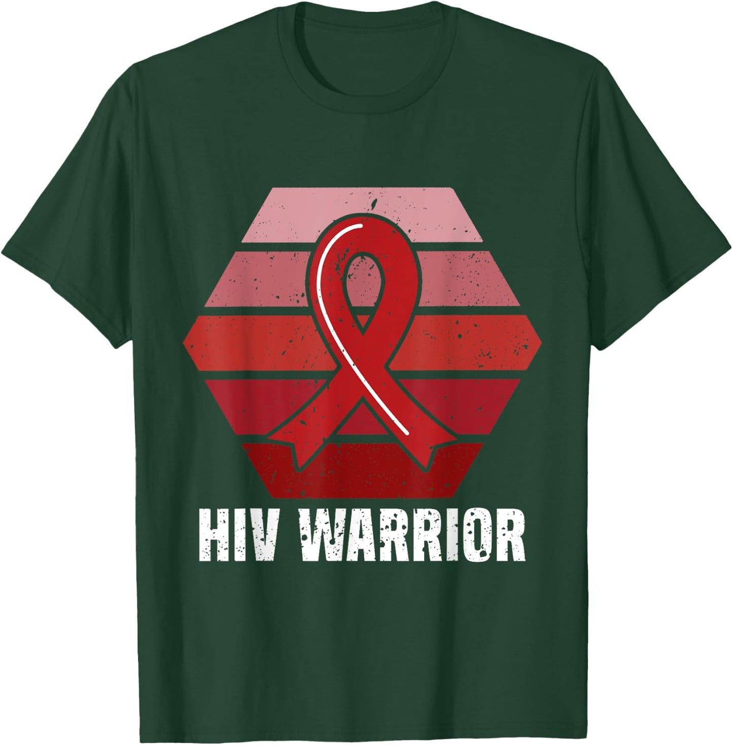 HIV Warrior Aids Awareness Month Support T-Shirt - T-Shirt | Forest