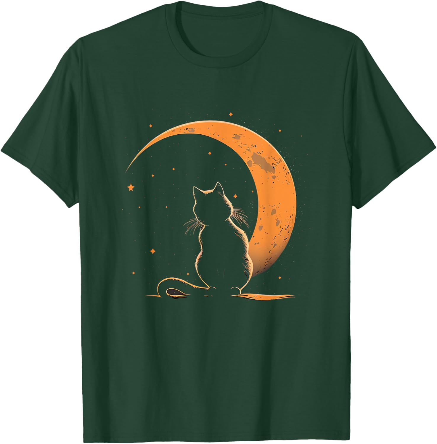 Cat Crescent Black Moon Sailor T-Shirt - T-Shirt | Forest