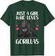 Funny Gorilla Design For Girls Kids Women Gorilla Ape Lover T-Shirt - T-Shirt | Forest