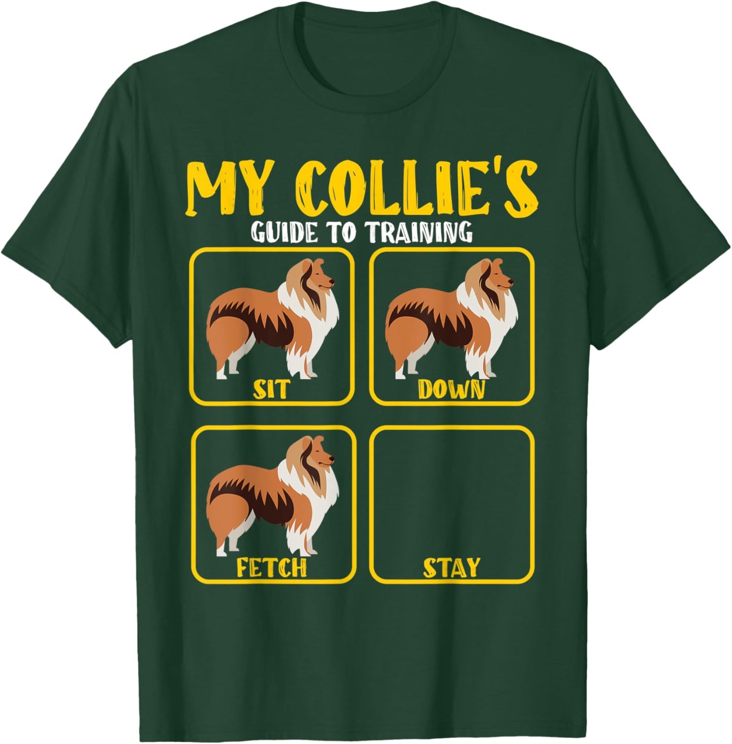 Funny rough collie guide to training for collie moms dads T-Shirt - T-Shirt | Forest