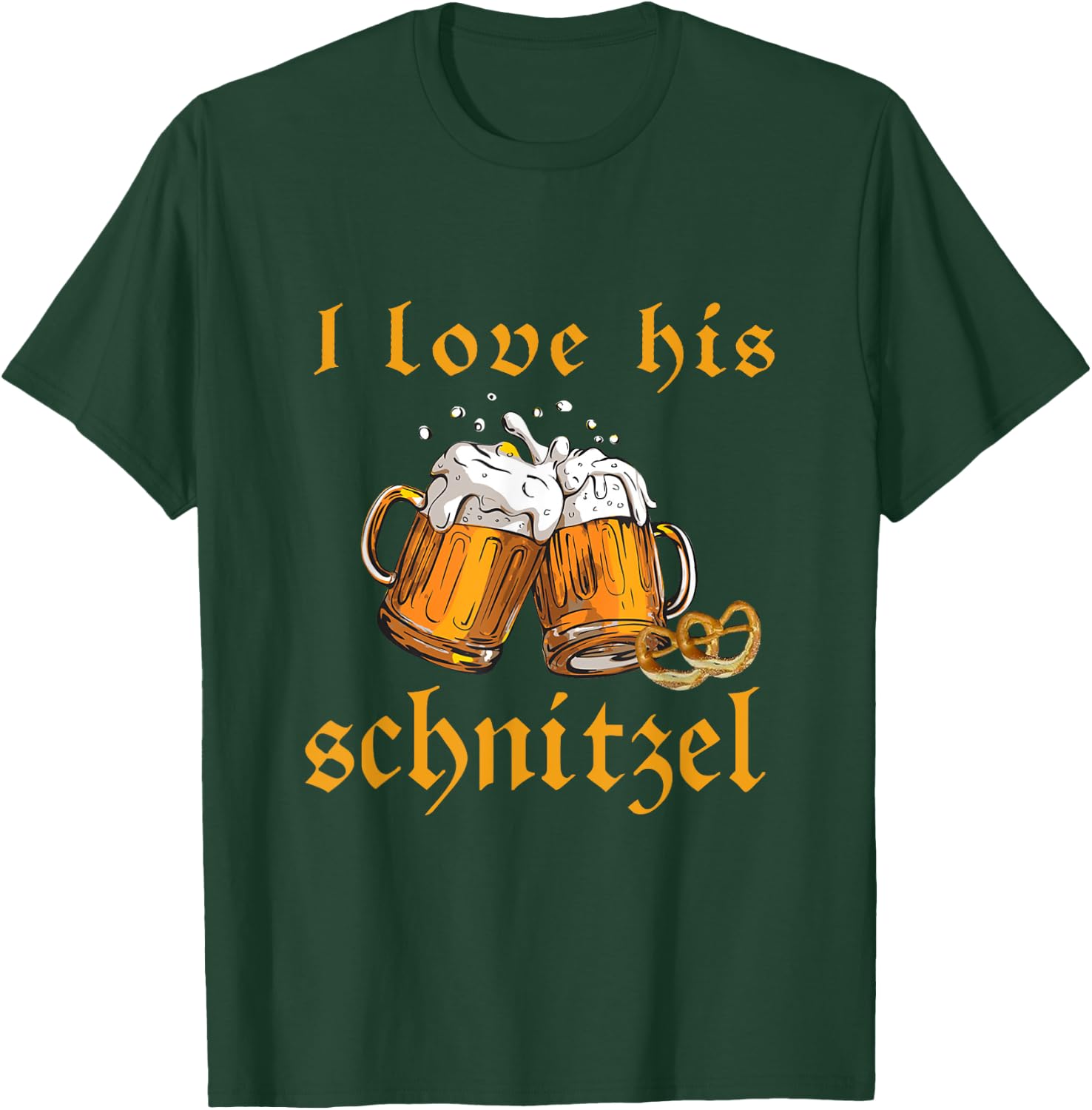 I Love His Schnitzel Oktoberfest Couple Matching T-Shirt - T-Shirt | Forest