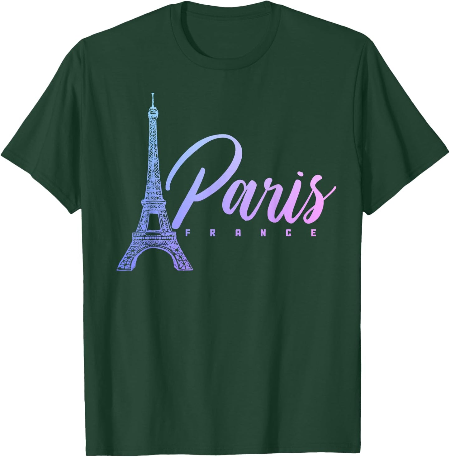 Paris France Eiffel Tower French Souvenir Vintage T-Shirt - T-Shirt | Forest
