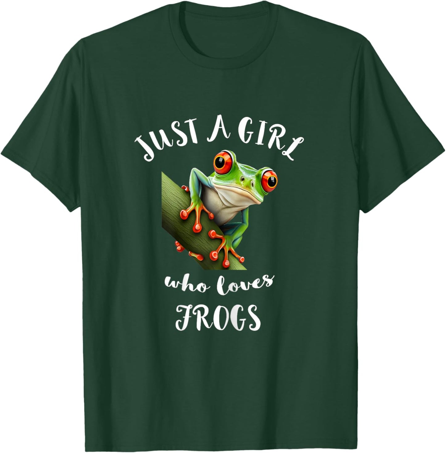 Red Eyed Tree Frog Just A Girl Who Love Rainforest Amphibian T-Shirt - T-Shirt | Forest