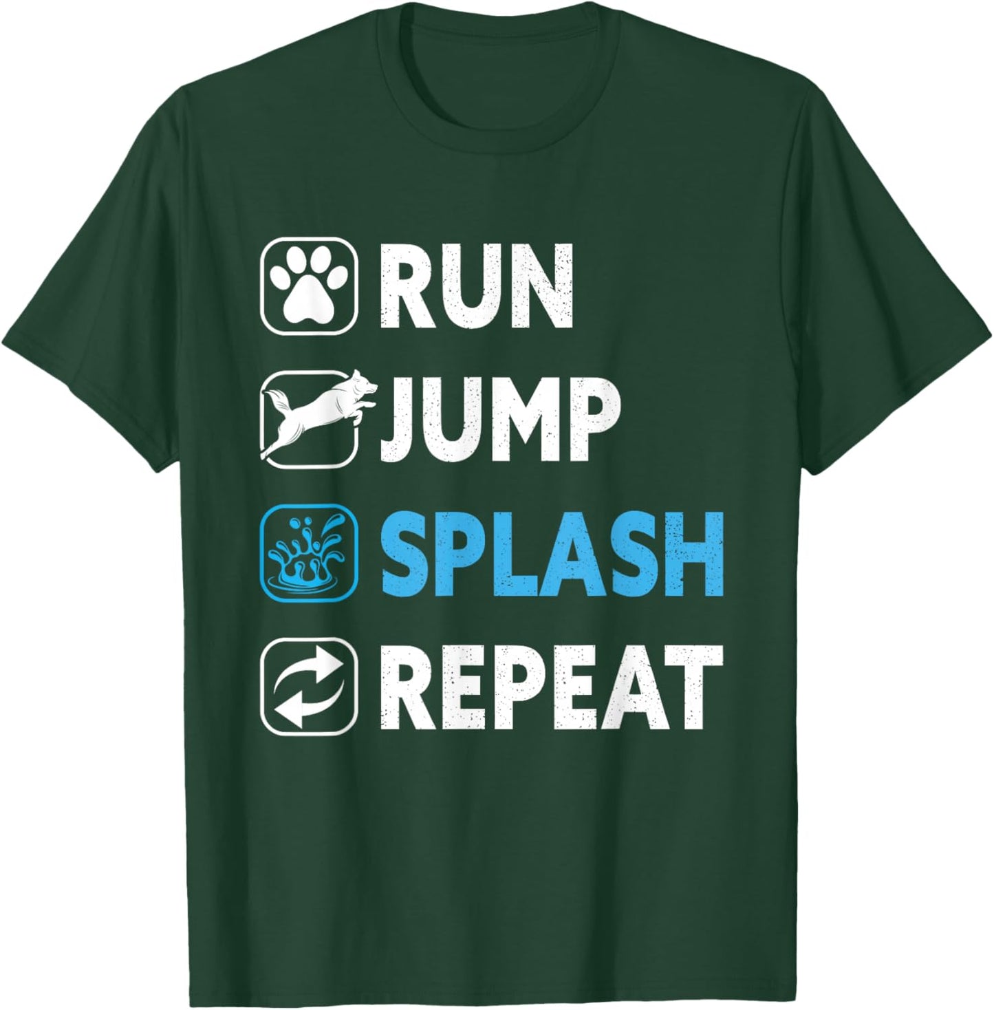 Dog Dock Jumping Dock Diving Dogs T-Shirt - T-Shirt | Forest