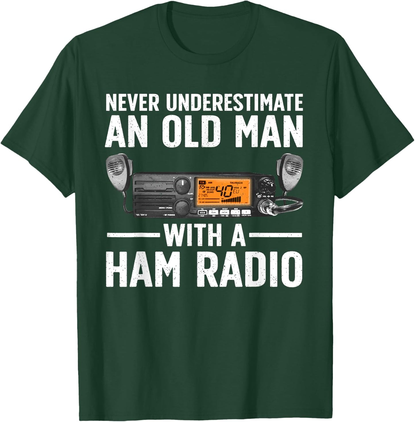 Ham Radio Art For Grandpa Men Amateur Radio Ham Operator T-Shirt - T-Shirt | Forest
