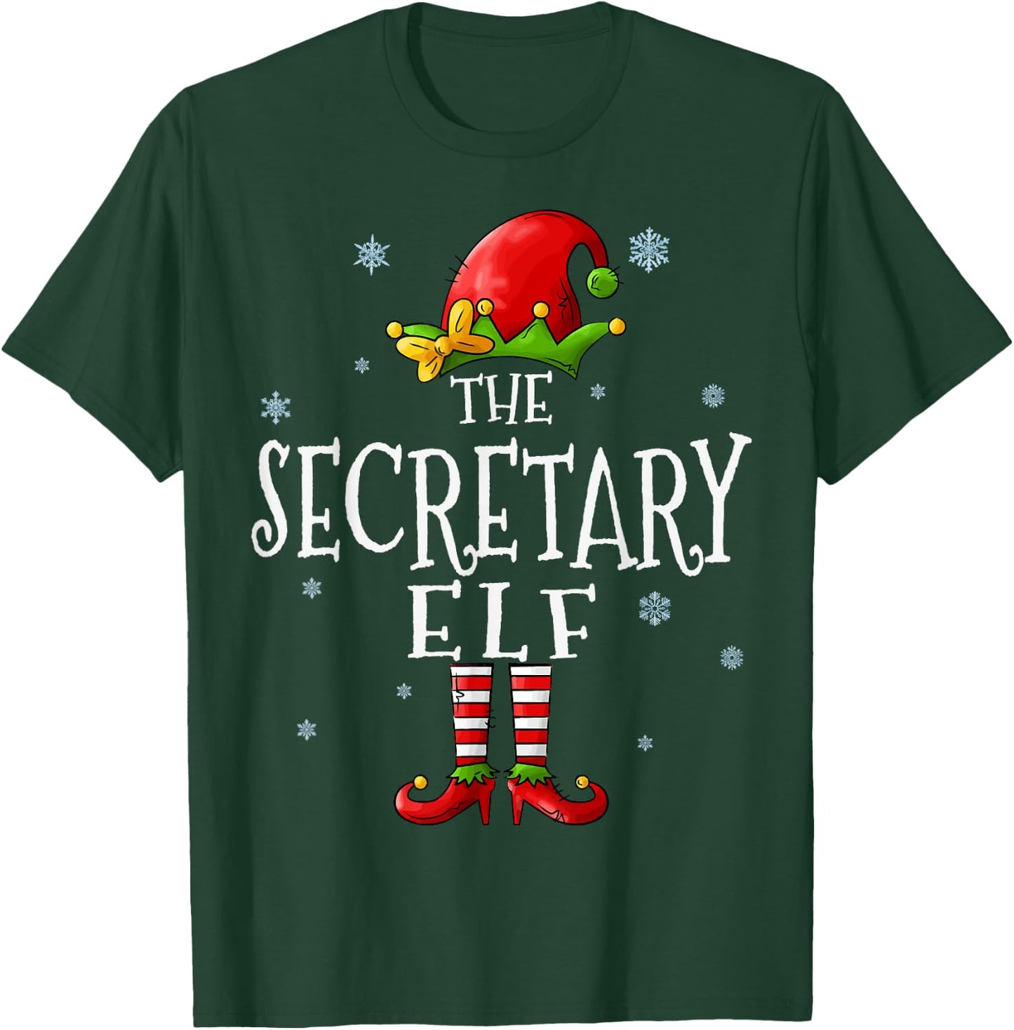The Secretary Elf Squad Funny Xmas Groupe Matching Christmas T-Shirt - T-Shirt | Forest