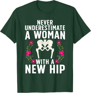 Funny Hip Replacement Art Girls Hip Surgery Lovers T-Shirt - T-Shirt | Forest