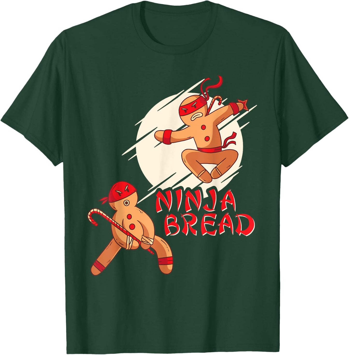 Funny Christmas Shirt for Boys Men Kids Karate Ninja Bread T-Shirt - T-Shirt | Forest