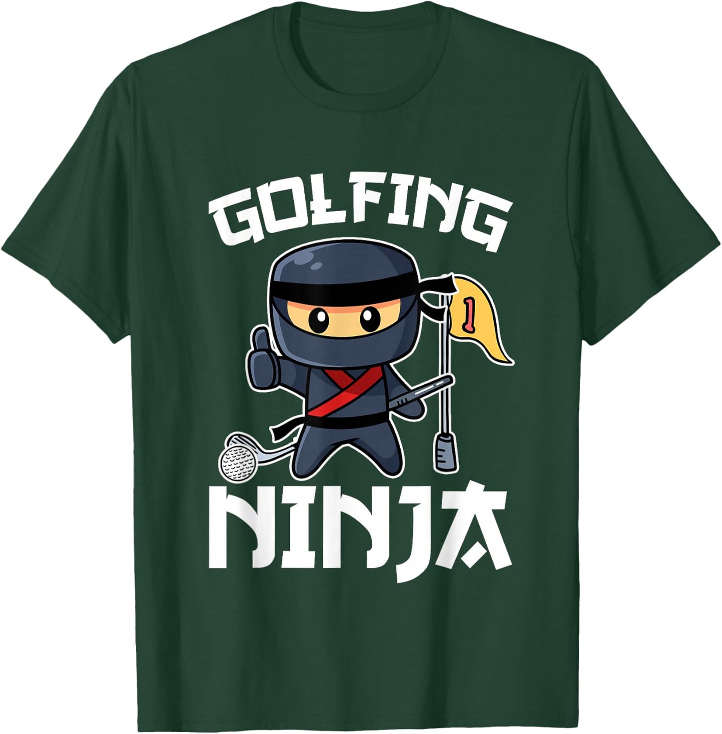 Golfing Ninja Women Golf Funny T-Shirt - T-Shirt | Forest