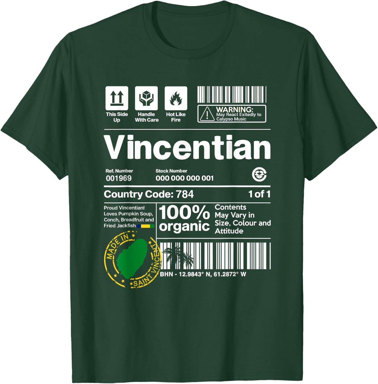 Saint Vincent Handle With Care T-Shirt - T-Shirt | Forest