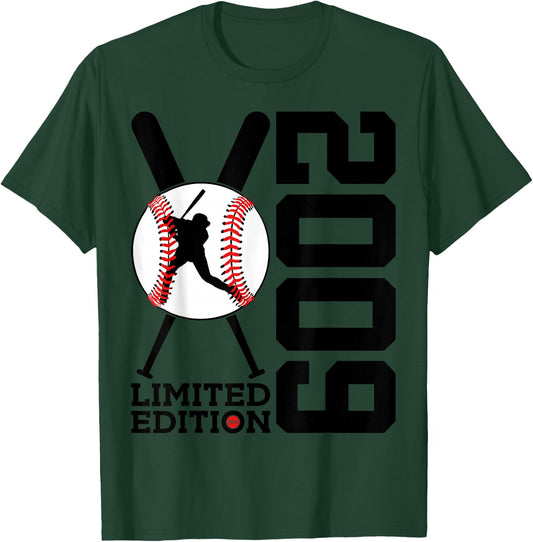 16th BIRTHDAY BASEBALL LIMITED EDITION 2009 T-Shirt - T-Shirt | Forest