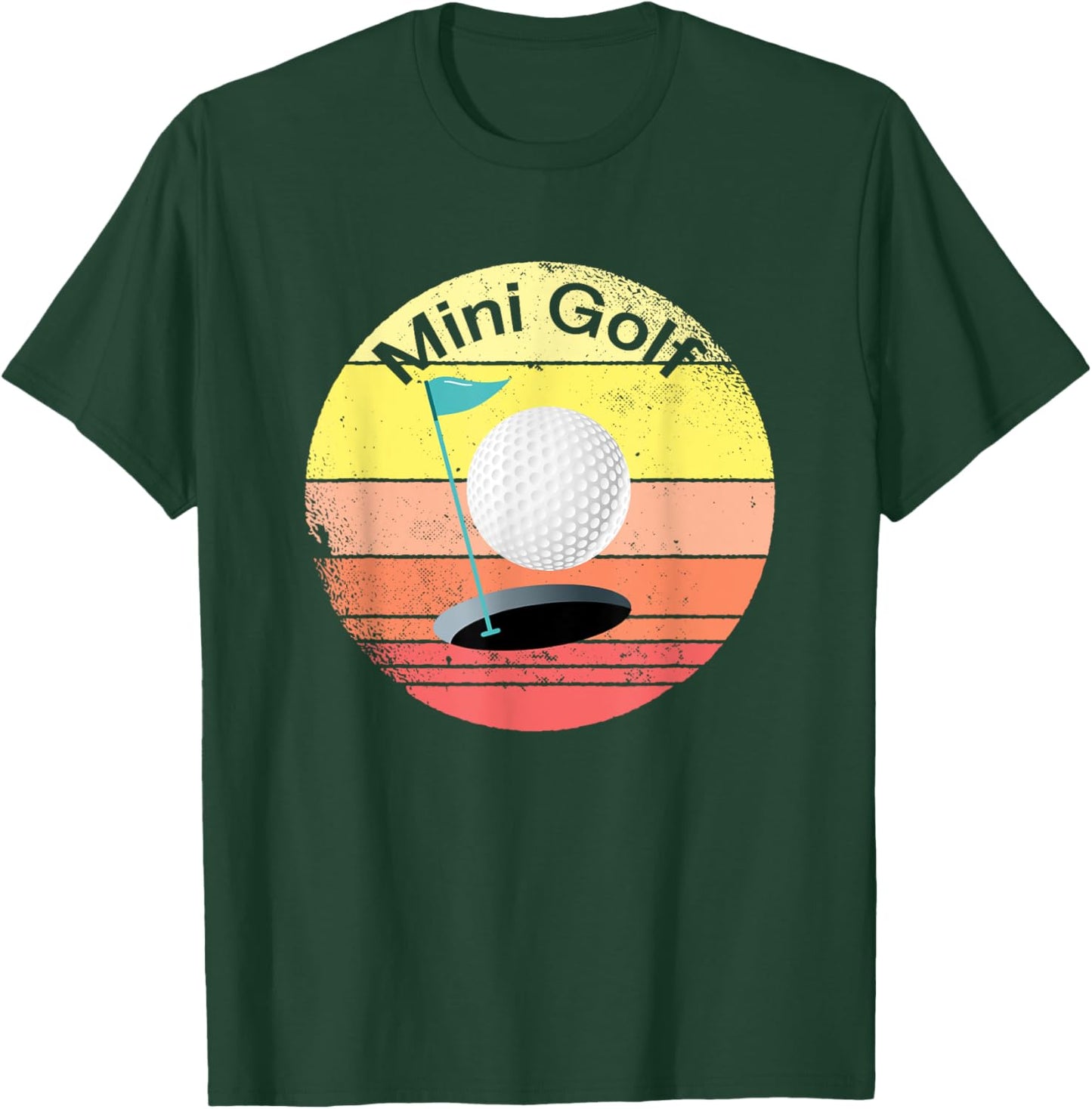 Mini Golfer Motif Mini Golf Flag Miniature Golf Gift T-Shirt - T-Shirt | Forest